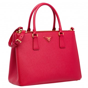 Prada Medium Galleria Bag In Red Saffiano Leather