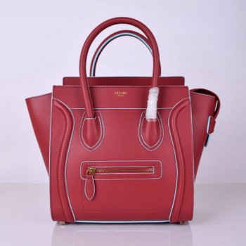 Celine Medium Luggage Tote Red Blue Bags 26cm