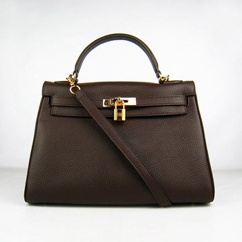 Hermes Kelly 32cm Togo leather 6108 dark coffee golden