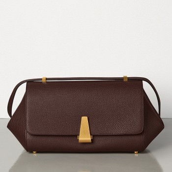 Bottega Veneta Small BV Angle Bag In Burgundy Palmellato