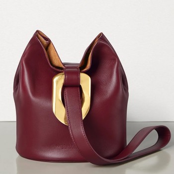 Bottega Veneta Drop Bag In Burgundy Nappa Leather