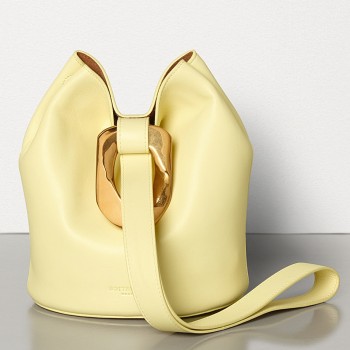 Bottega Veneta Drop Bag In Lemon Nappa Leather