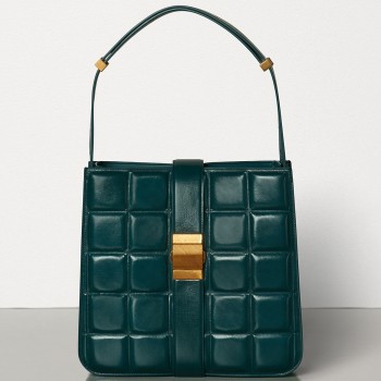 Bottega Veneta Padded Marie Bag In Green Paper Calf