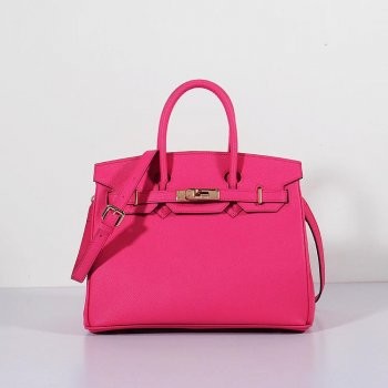 Hermes 30cm Birkin Bag Epsom Leather with Strap Rose Tyrien Gold