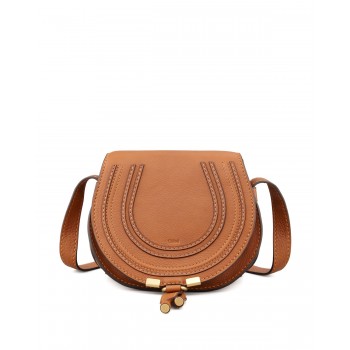 Chloe Marcie Small Crossbody Satchel Bag Tan