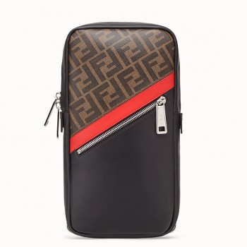 Fendi One-shoulder Backpack In Fabric With Leather