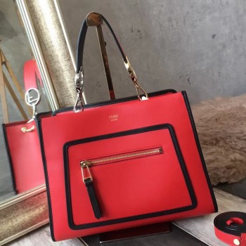 Fendi Small Runaway Bag In Red Calfskin Leather