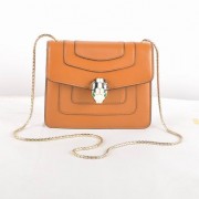 Bvlgari Serpenti Original Leather Shoulder Bag Earth Yellow 604