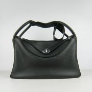 Hermes Lindy 34cm handbag 6208 black Silver