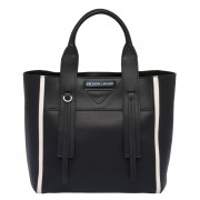 Prada Ouverture Small Tote Bag In Black Calfskin