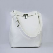Hermes Nappa Leather Shoulder Bag H2804 white Silver