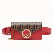 Fendi Red Kan I F Belt Bag With FF Motif