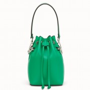 Fendi Mon Tresor Mini Bucket Bag In Green Calfskin