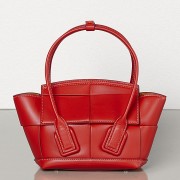 Bottega Veneta Mini Arco 29 Bag In Red Weave Calfskin