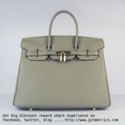 Hermes Birkin 35cm Togo leather Handbags dark grey golden