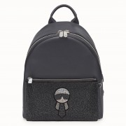 Fendi Black Large Strass Crystals Karlito Backpack