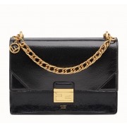 Fendi Kan U Bag In Black Glossy Lambskin