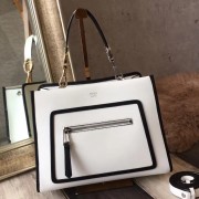 Fendi Small Runaway Bag In White Calfskin Leather