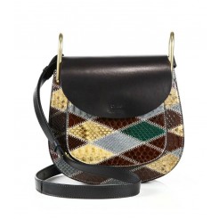 Chloe Hudson Small Patchwork Python & Leather Shoulder Bag