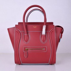 Celine Medium Luggage Tote Red Blue Bags 26cm
