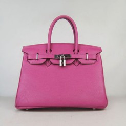 Hermes Birkin 30cm Togo leather Handbags peach silver