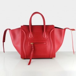 Celine Red Boston Cowhide Bags