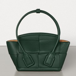 Bottega Veneta Mini Arco 29 Bag In Green Grained Calfskin