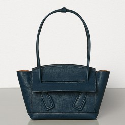 Bottega Veneta Arco 33 Bag In Blue Grainy Calfskin