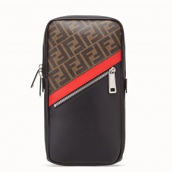 Fendi One-shoulder Backpack In Fabric With Leather