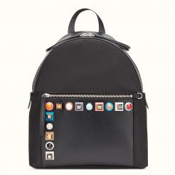 Fendi Black Backpack With Multicolored Studs