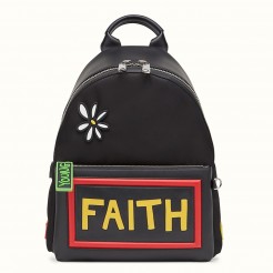 Fendi Black Large Faith Backpack