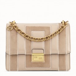 Fendi Kan U Bag In Beige Leather and Suede