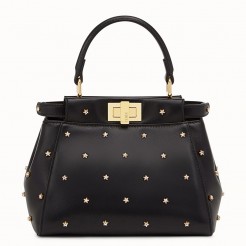 Fendi Peekaboo XS Bag In Black Star Studs Nappa Leather