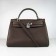 Hermes Kelly 32cm Togo leather 6108 dark coffee silver