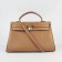 Hermes Kelly 35cm Togo Leather handbag light coffee/gold