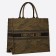 Dior Book Tote Bag In Green Camouflage Embroidered Canvas