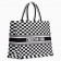 Dior Embroidered Book Tote In Checkered Canvas