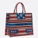 Dior Book Tote Bag In American Flag Embroidered Canvas