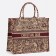 Dior Burgundy Book Tote Toile De Jouy Bag