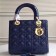 Dior Medium Lady Dior Bag In Blue Patent Leather
