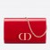 Dior 30 Montaigne Wallet On Chain In Red Patent Calfskin