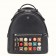 Fendi Black Leather Backpack With Multicolored Studs