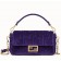 Fendi Purple Velvet FF Motif Medium Baguette Bag