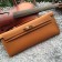 Hermes Brown Handcrafted Kelly Cut Clutch