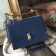 Fendi Kan I Scalloped Bag In Blue Calfskin